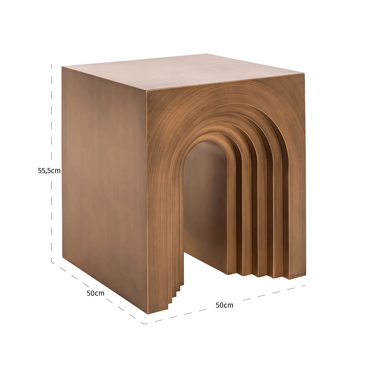 Richmond Interiors Vevey End Table in Brushed Gold - Image 4