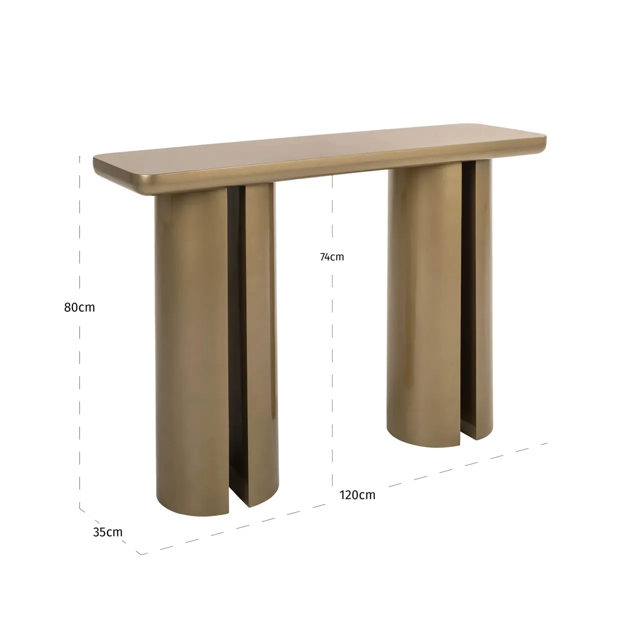 Richmond Interiors Whisker Console Table in Gold - Image 6