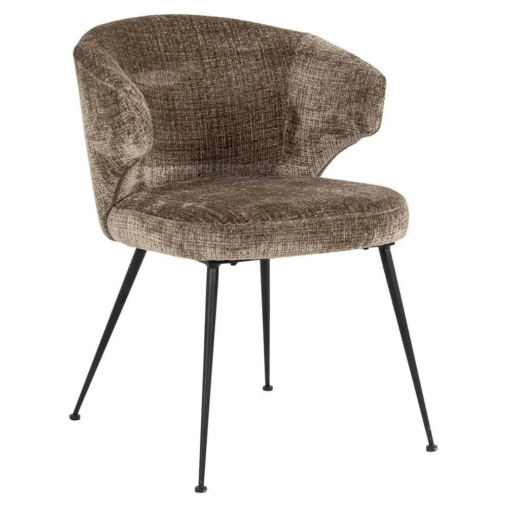Richmond Interiors Xandra Chair in Stone Chenille – Modern Upholstered Dining Chair - Image 3