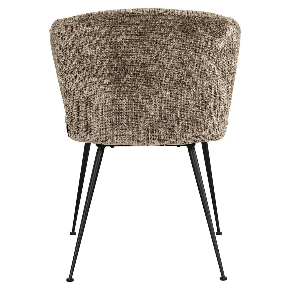 Richmond Interiors Xandra Chair in Stone Chenille – Modern Upholstered Dining Chair - Image 5