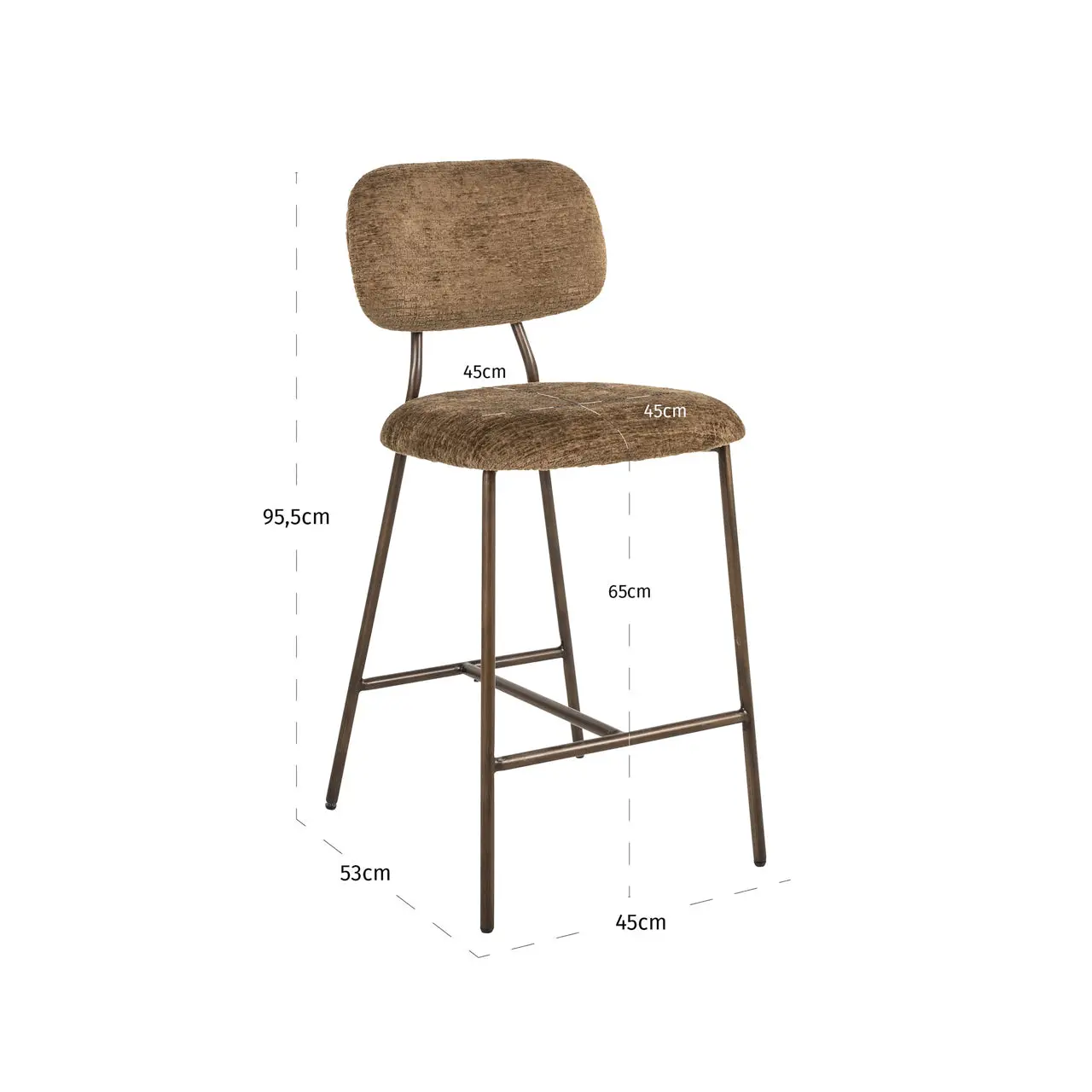 Richmond Interiors Xenia Counter Stool in Brandy Fusion (Set of 2) - Image 11