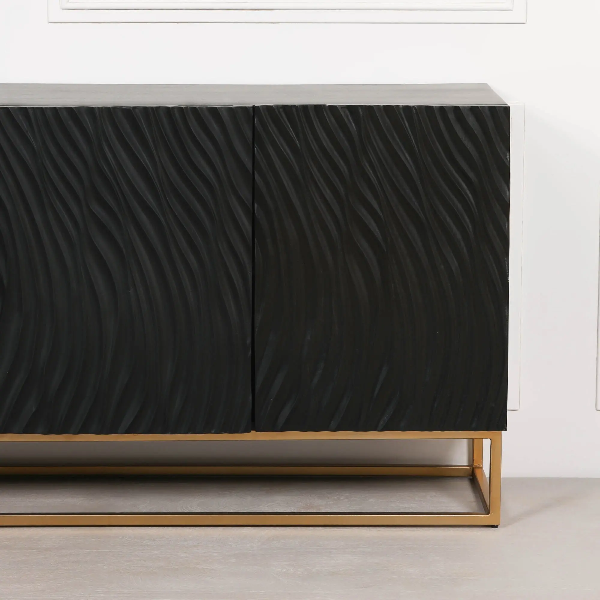 Ripples Black Painted Sideboard - Image 3