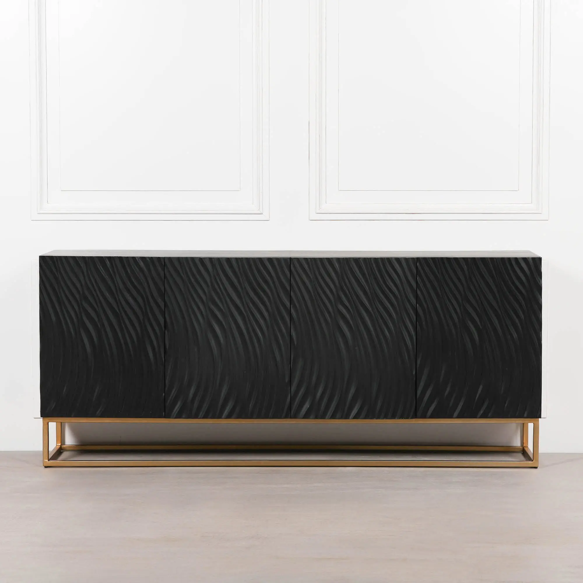 Ripples Black Painted Sideboard - Image 5