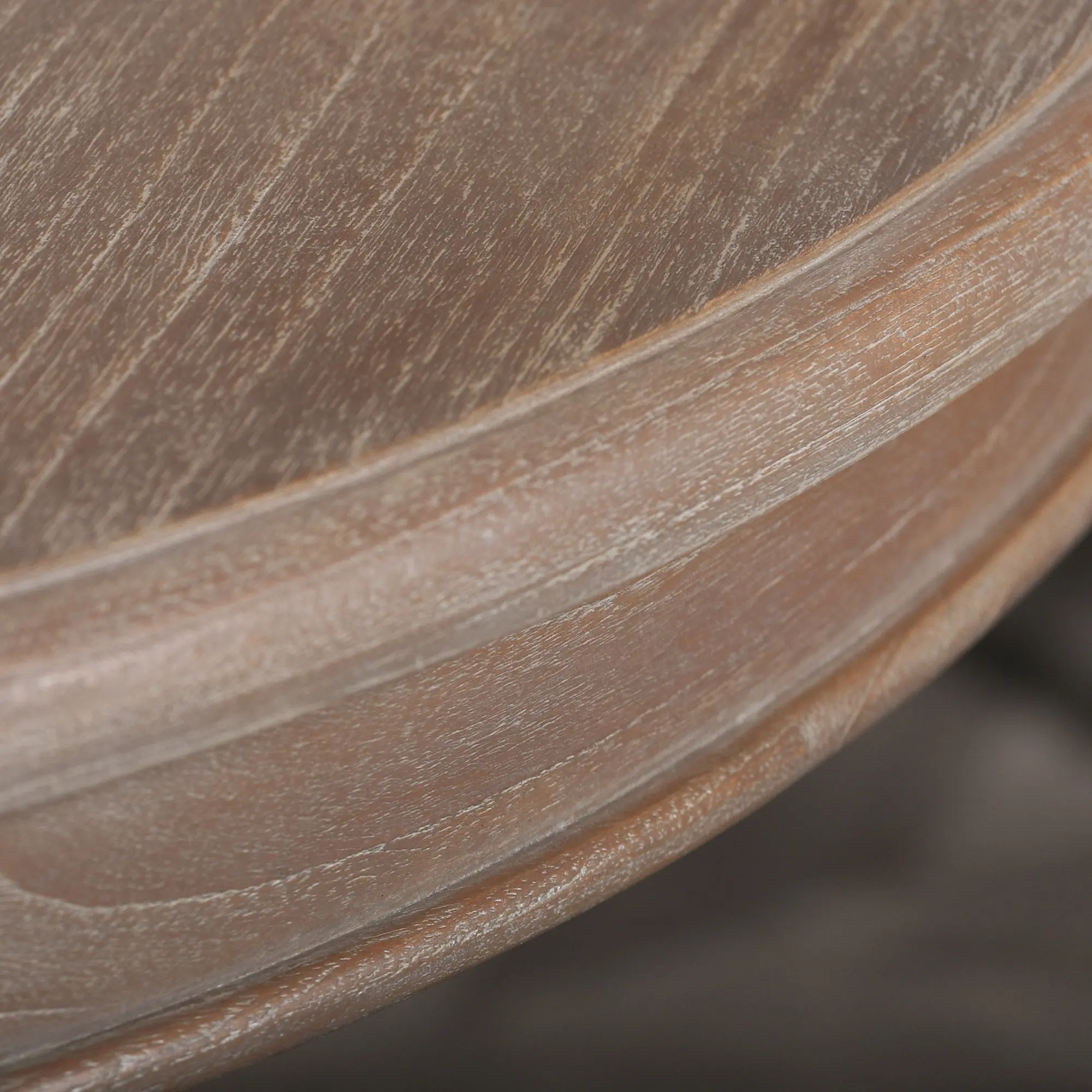 Round Pedestal Acorn Dining Table 120cm in Dark Rustic Cedar Wood - Image 5
