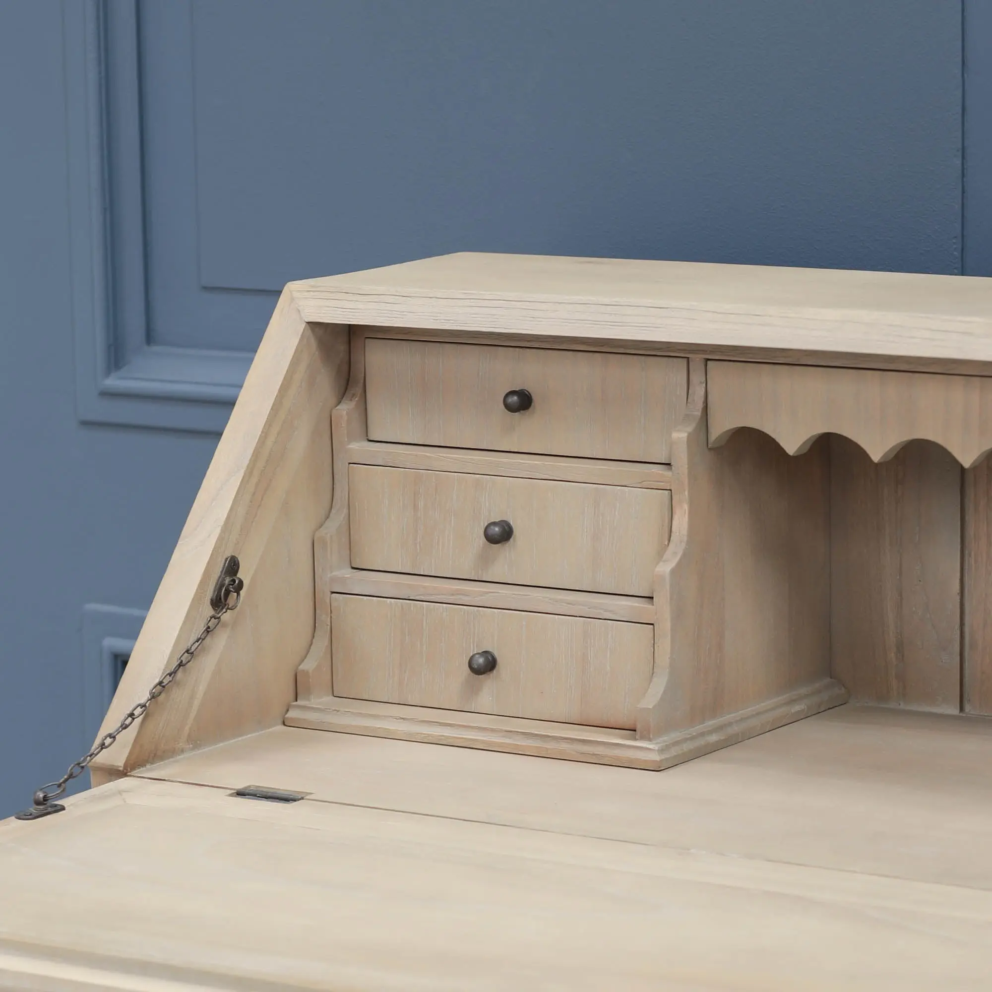 Rustic Wooden Bureau Desk - Image 14