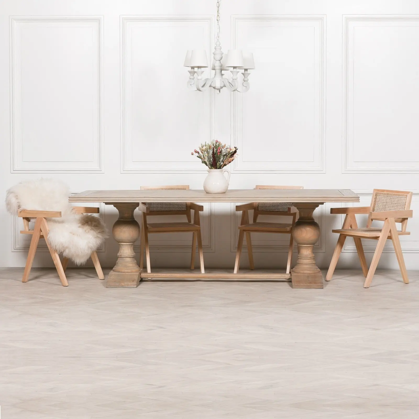 Rustic Wooden Dining Table 240cm – Handcrafted Rectangular Dining Table - Image 2