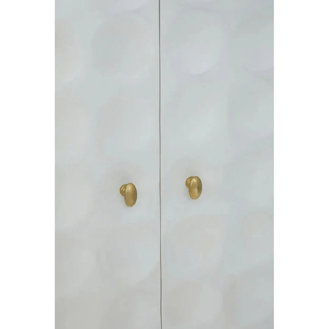 Sahuri Two Door Cream Cabinet with Brass Legs - Image 15
