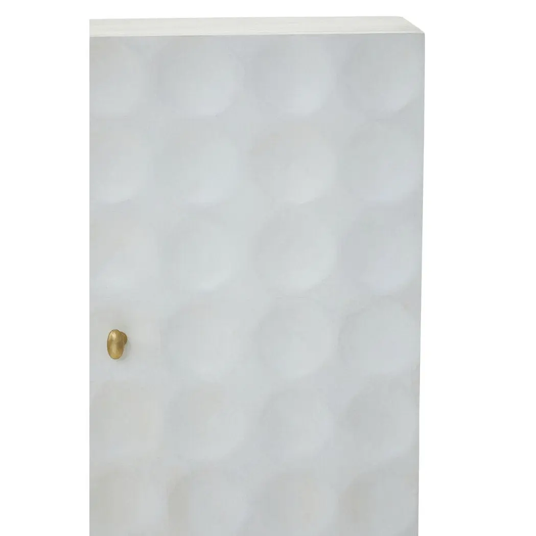 Sahuri Two Door Cream Cabinet with Brass Legs - Image 5