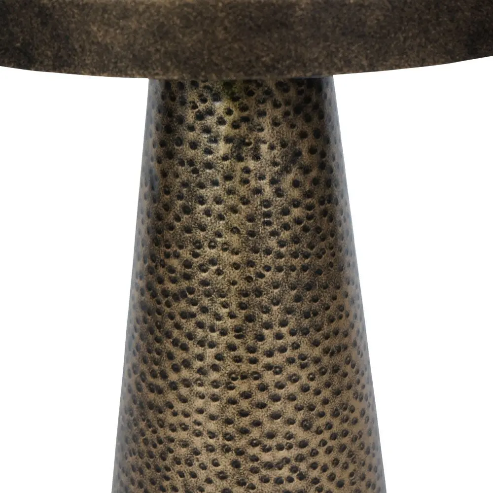 Samara Iron Side Table in Rustic Antique Gold - Image 6