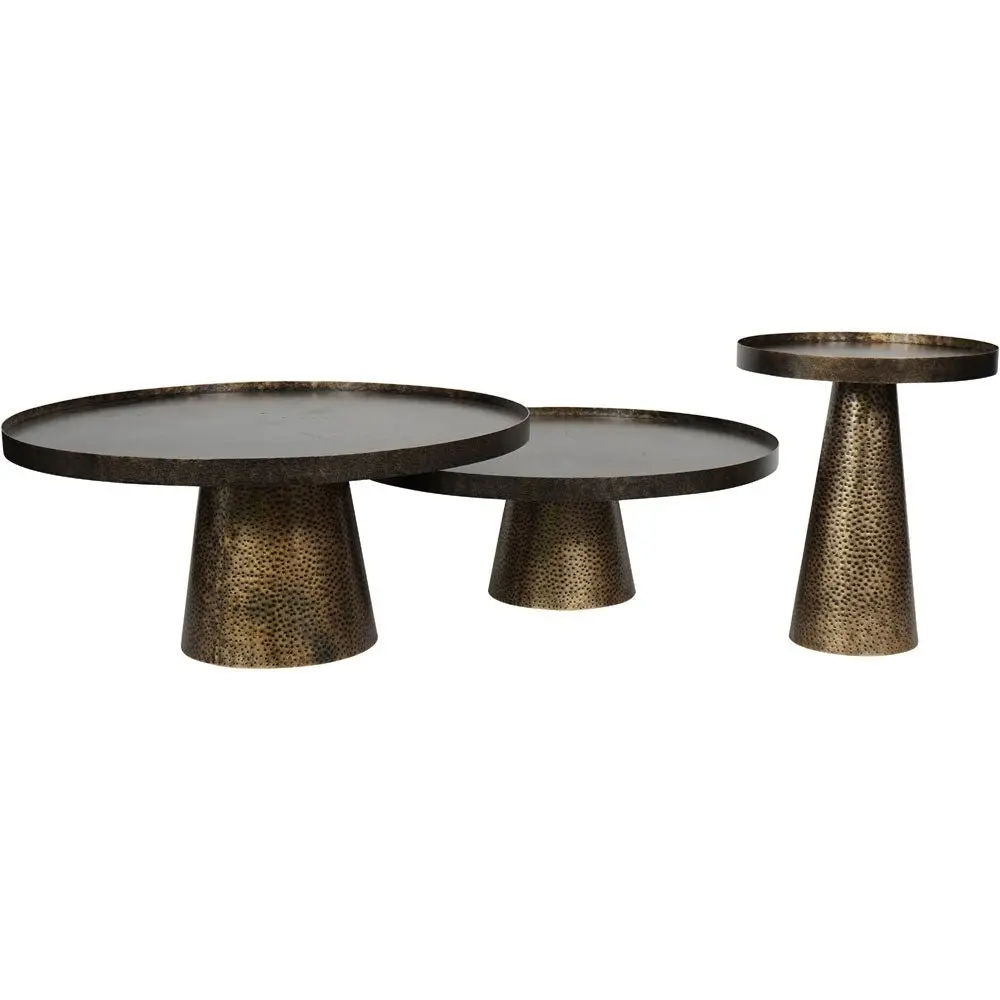 Samara Iron Side Table in Rustic Antique Gold - Image 8