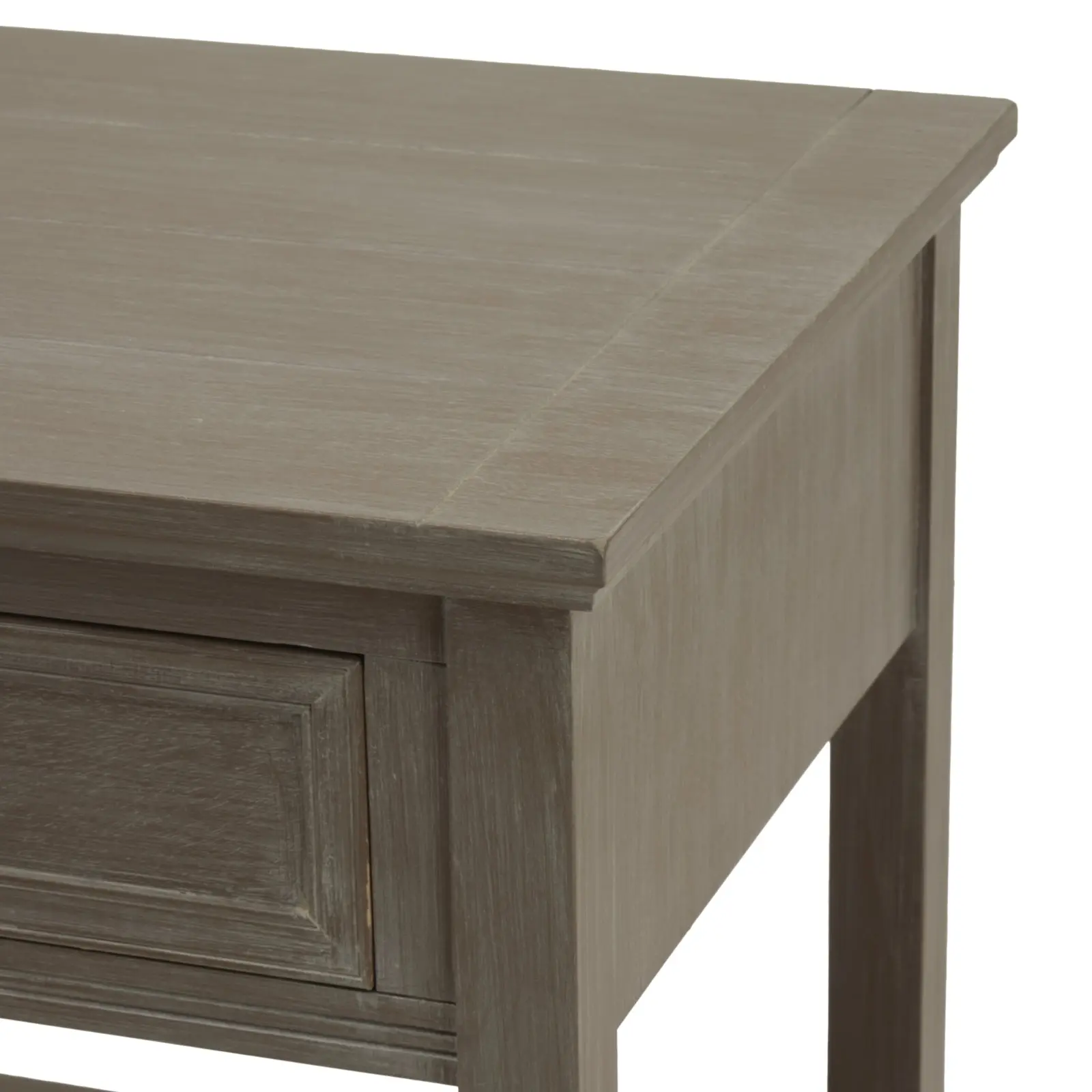 Sienna 1 Drawer Oak Side Table in Grey – Rustic Modern Design - Image 4