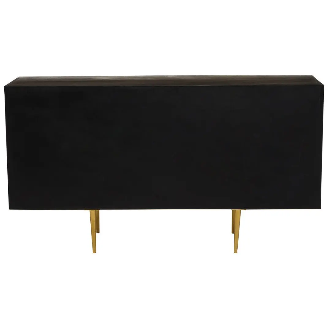 Sipari Mango Wood Sideboard with Carved Geometric Detailing - Image 12