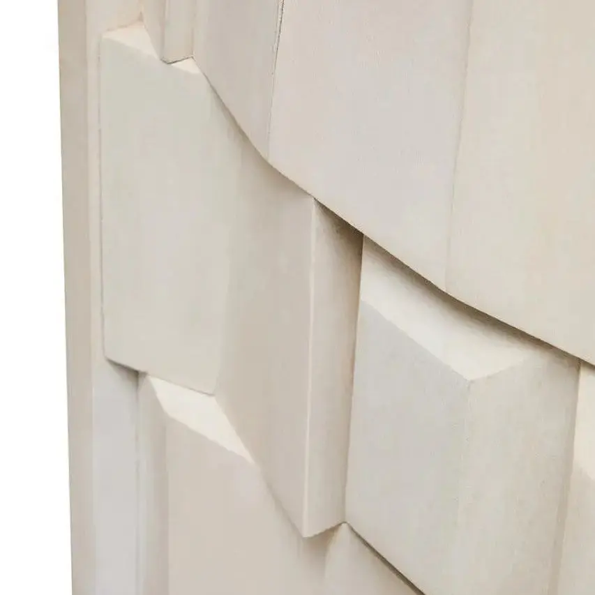 Sitella Two Door Whitewash Mango Wood Abstract Cabinet - Image 10