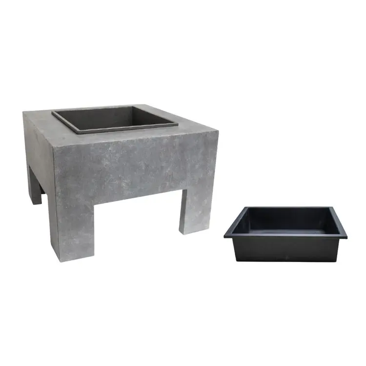 Square Fire Pit & Square Console Cement - Image 4