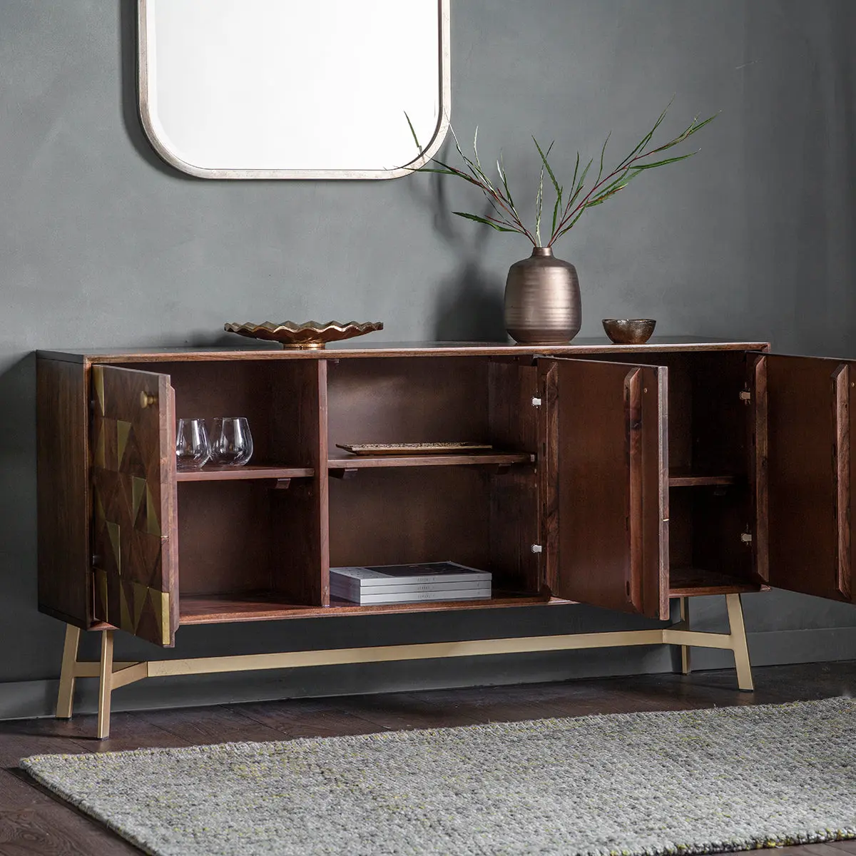 Tarenza 3 door Wooden Sideboard - Image 5