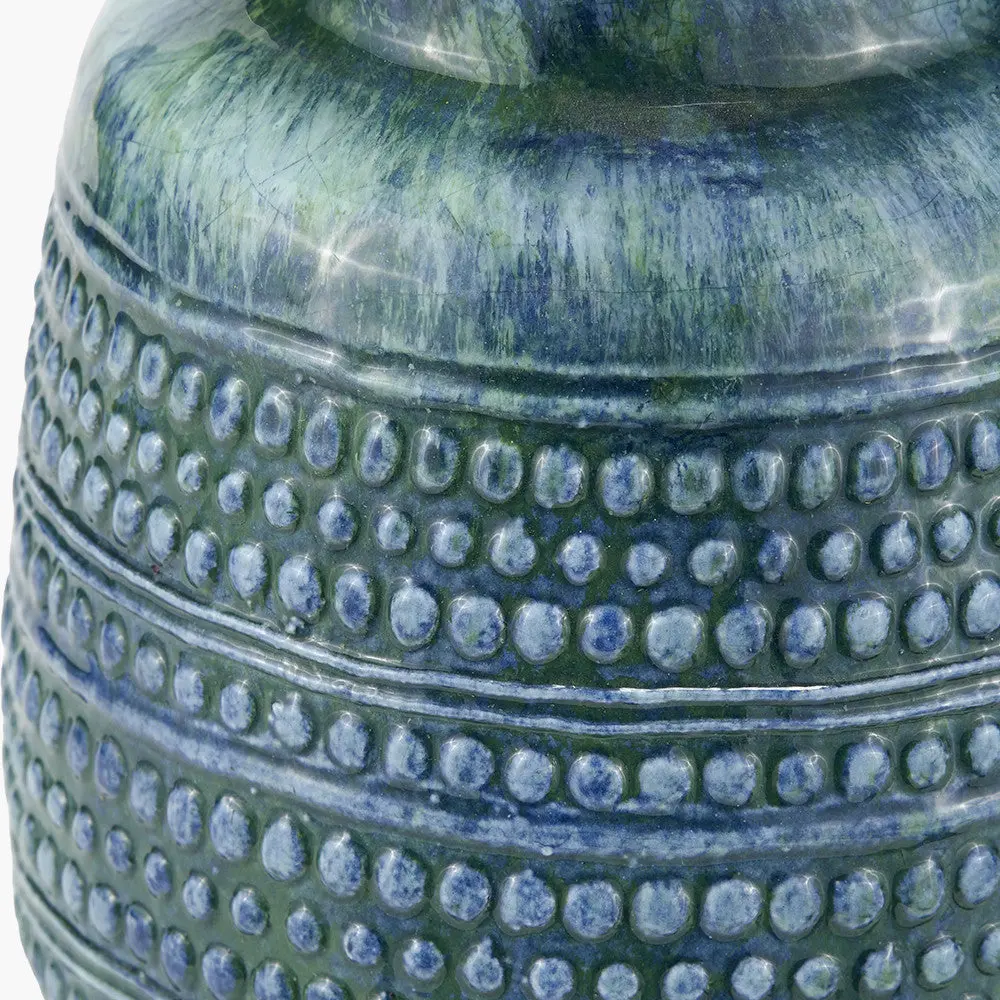 Theano Dot Design Blue Glaze Table Lamp Base - Image 8