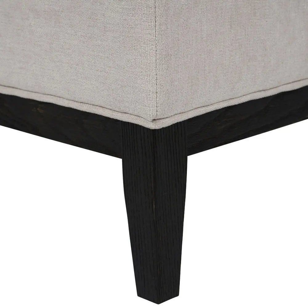 Theodorus Buttoned Stool in Ivory Fabric - Image 4