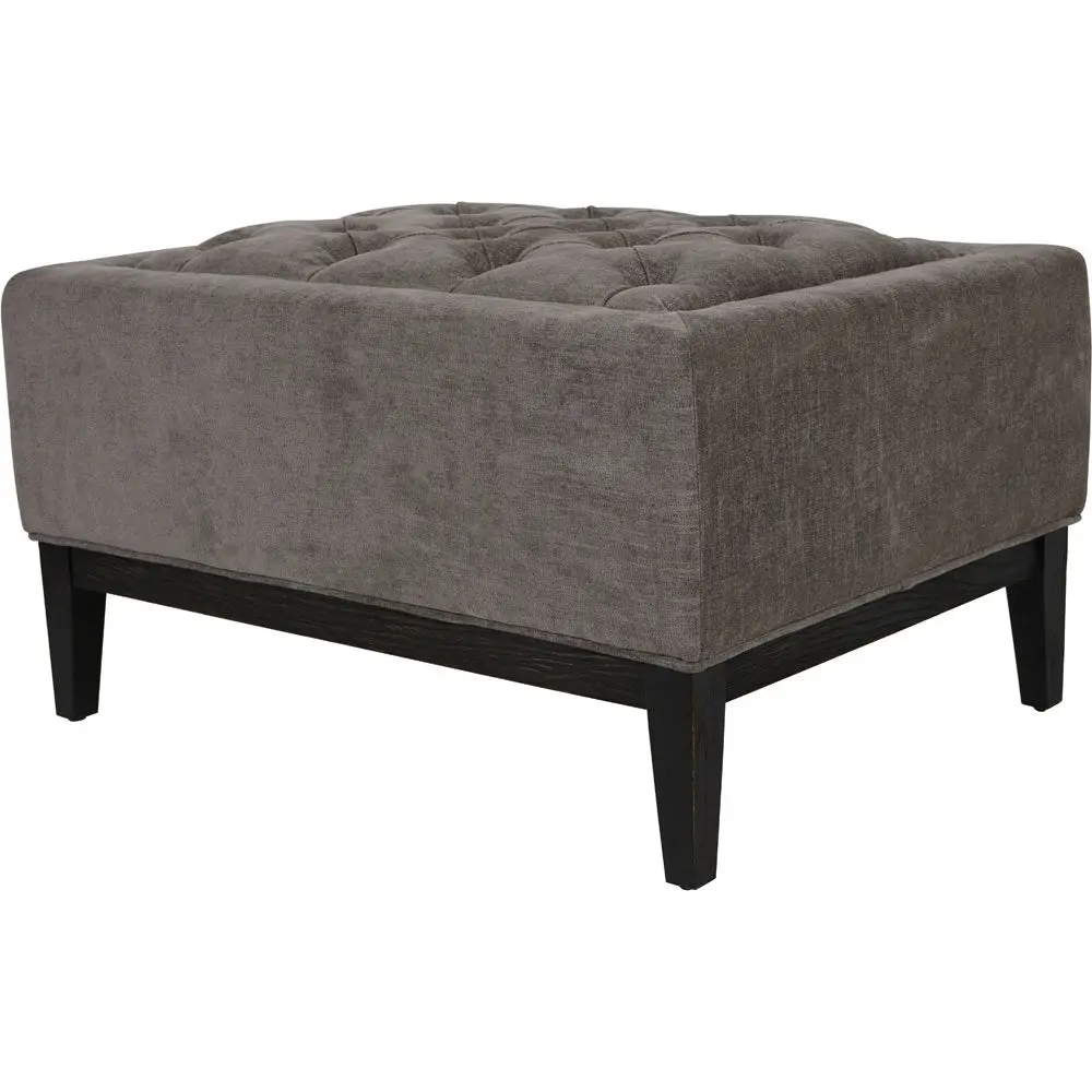 Theodorus Buttoned Stool in Warm Grey Fabric - Image 3