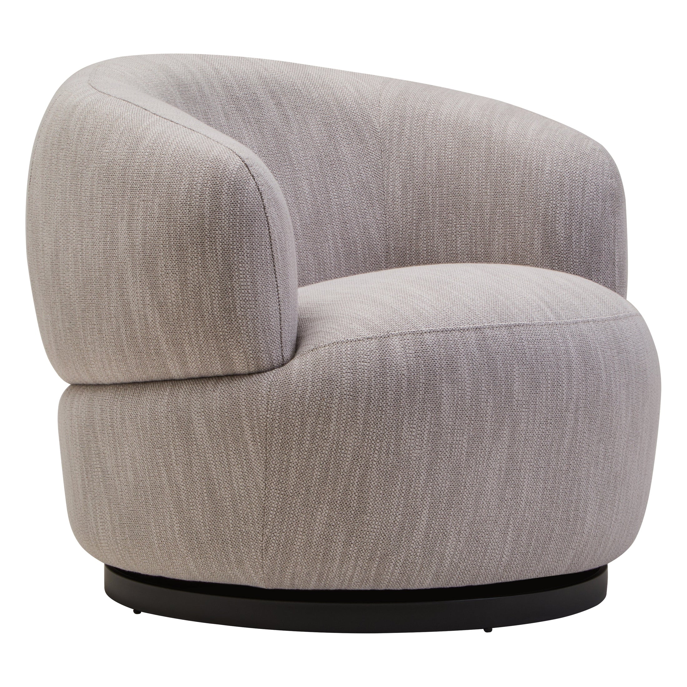Tivaro Textured Grey Curved Swivel Chair