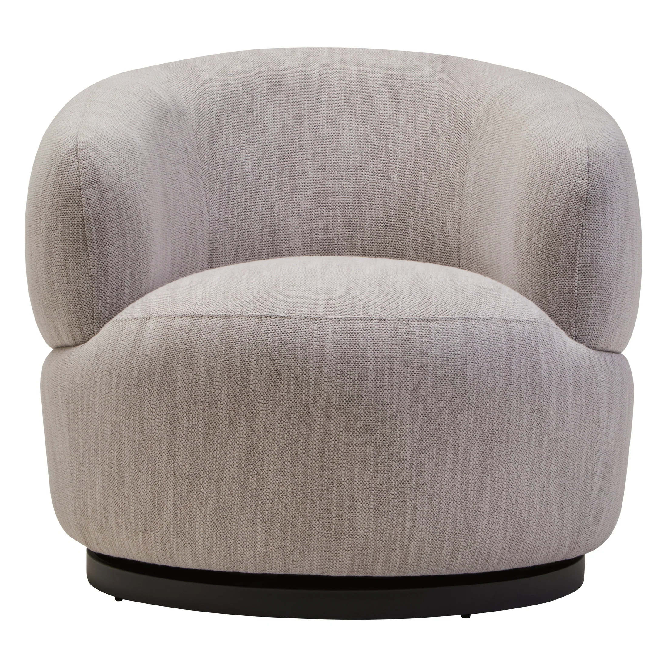 Tivaro Textured Grey Curved Swivel Chair - Image 2