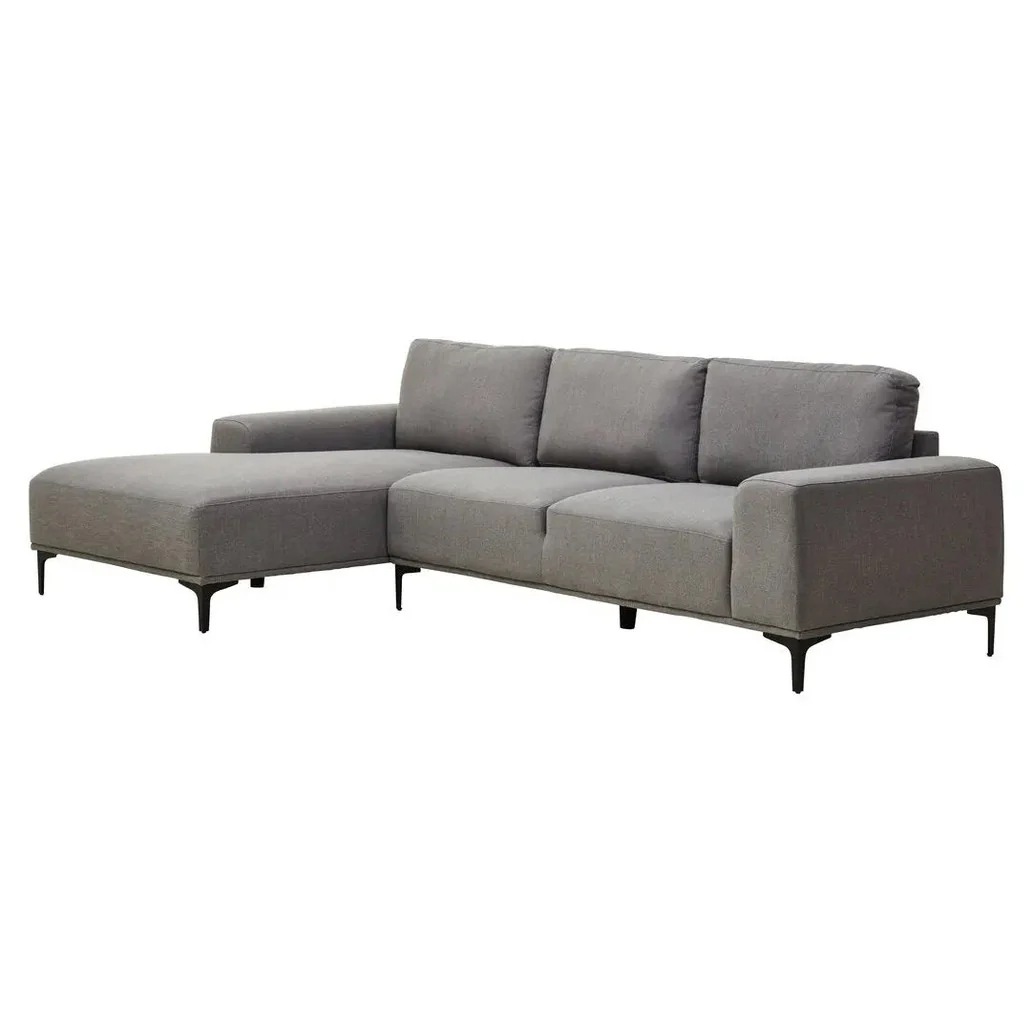 Tolaro 3 Seat Grey Fabric Left Chaise Sofa - Image 37