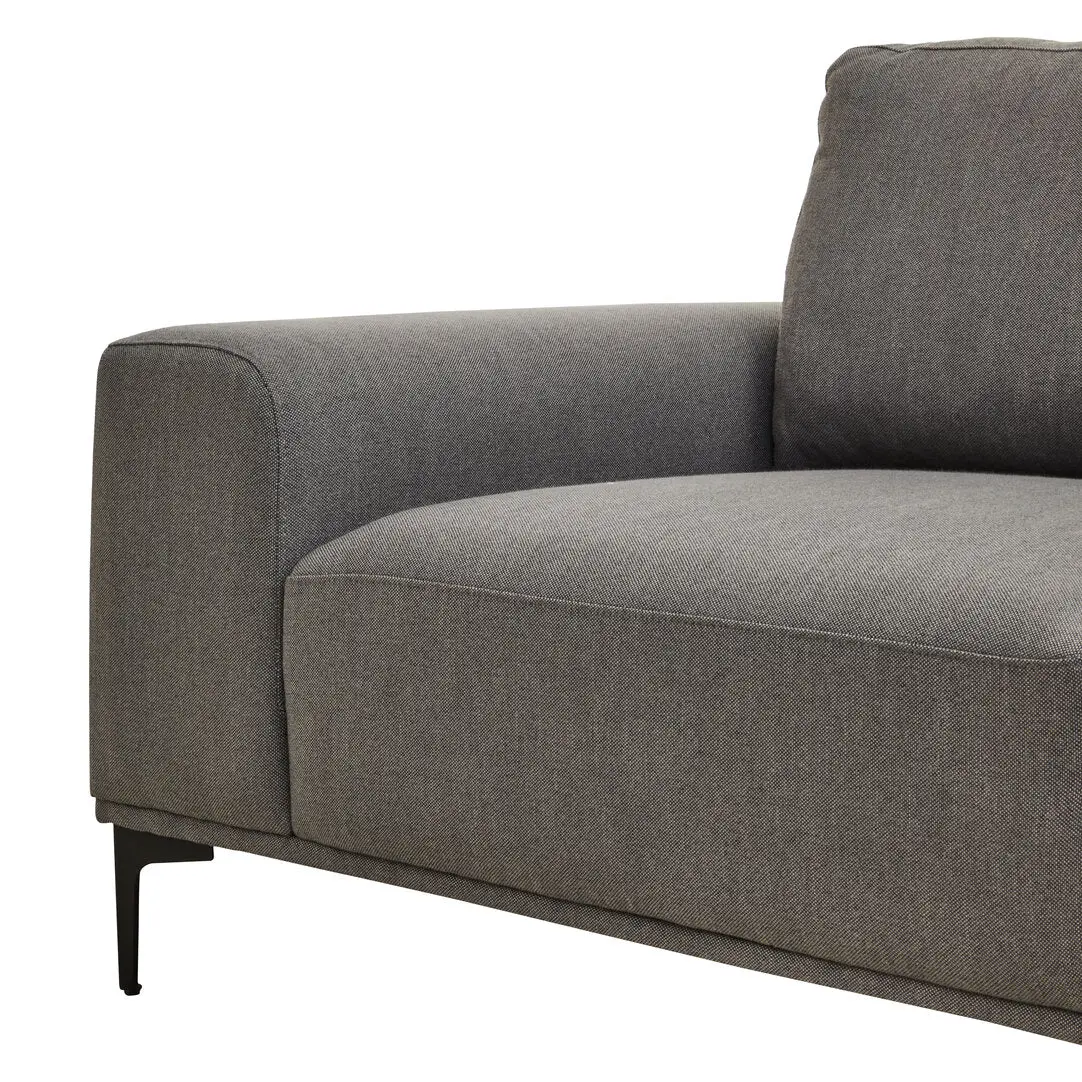 Tolaro 3 Seat Grey Fabric Right Chaise Sofa - Image 16