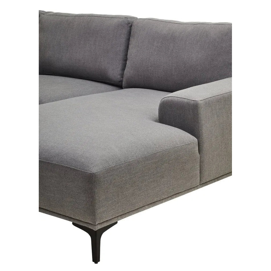 Tolaro 3 Seat Grey Fabric Right Chaise Sofa - Image 17