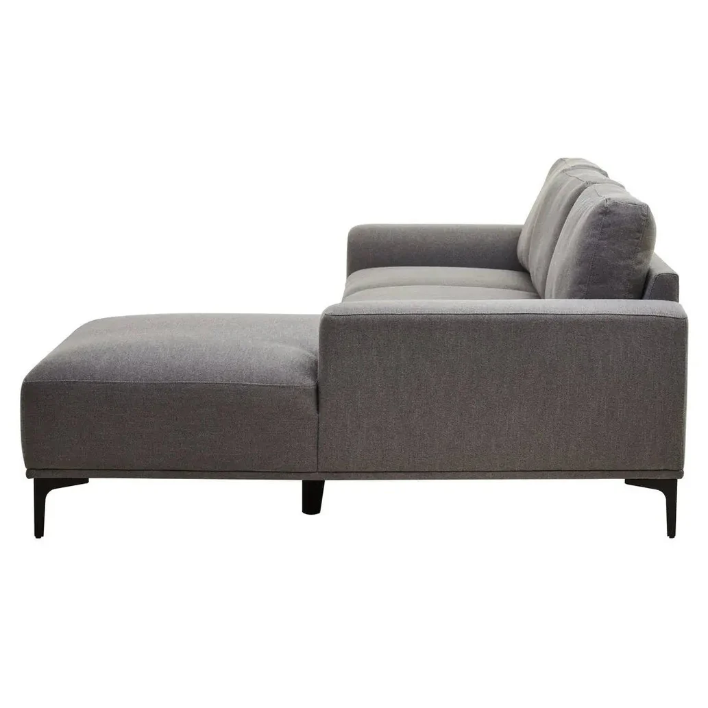 Tolaro 3 Seat Grey Fabric Right Chaise Sofa - Image 25