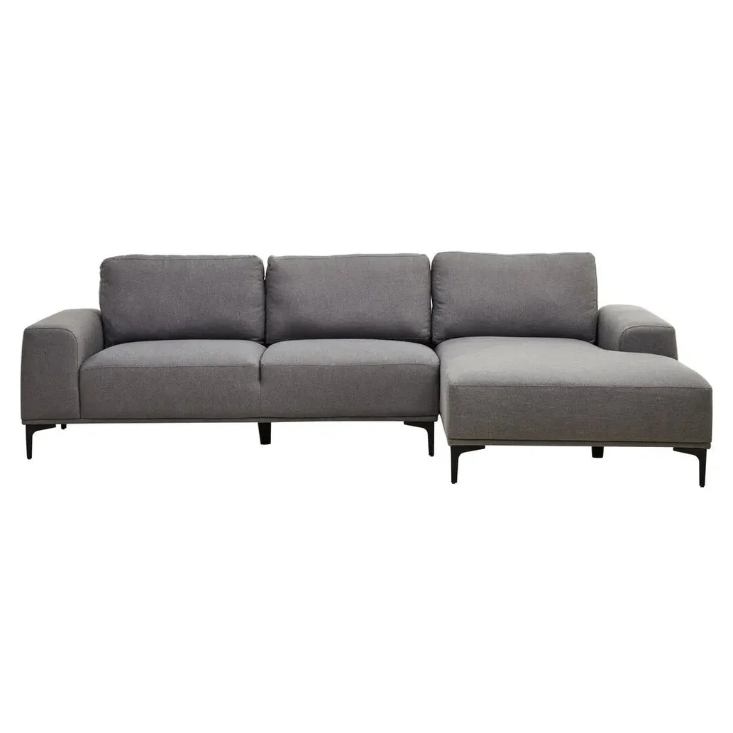 Tolaro 3 Seat Grey Fabric Right Chaise Sofa - Image 27