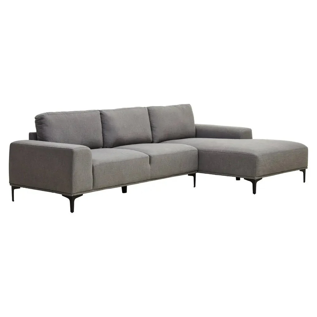 Tolaro 3 Seat Grey Fabric Right Chaise Sofa - Image 51