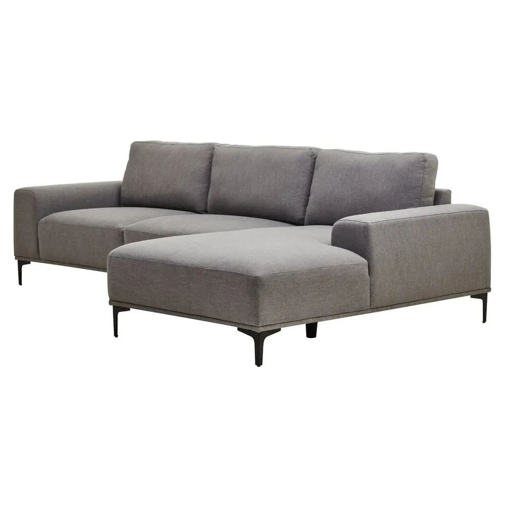Tolaro 3 Seat Grey Fabric Right Chaise Sofa - Image 55