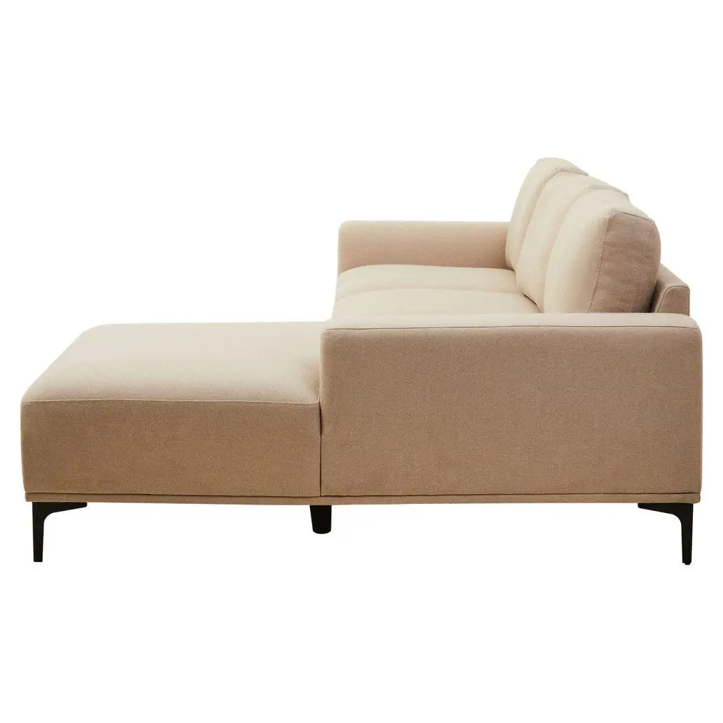 Tolaro 3 Seat Natural Fabric Right Chaise Sofa - Image 4