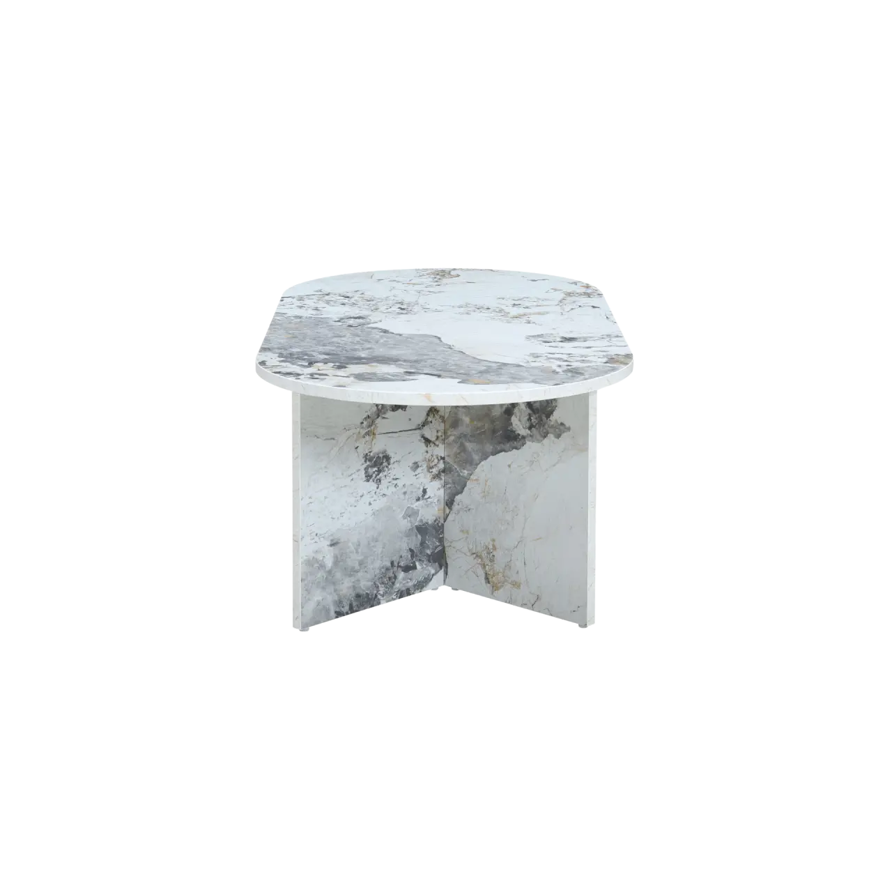Aura Oval Coffee Table in Pandora Marble Effect – Twenty10 Design - Image 4