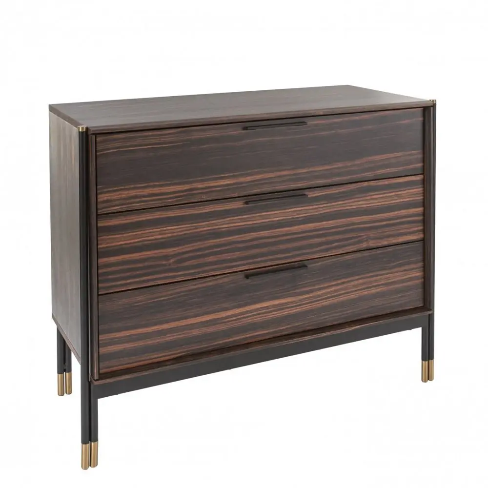 Twenty10 Design Bali 3 Drawer Chest in Ebony - Image 2