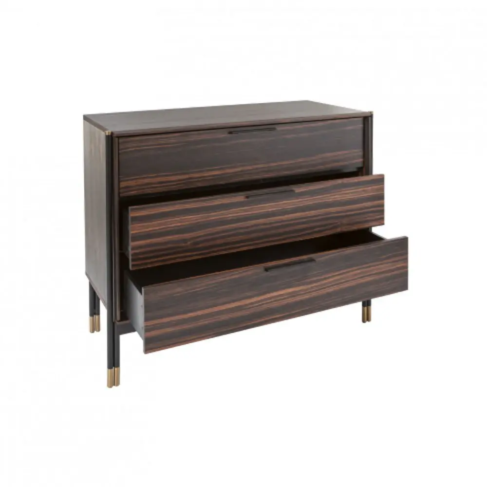 Twenty10 Design Bali 3 Drawer Chest in Ebony - Image 3