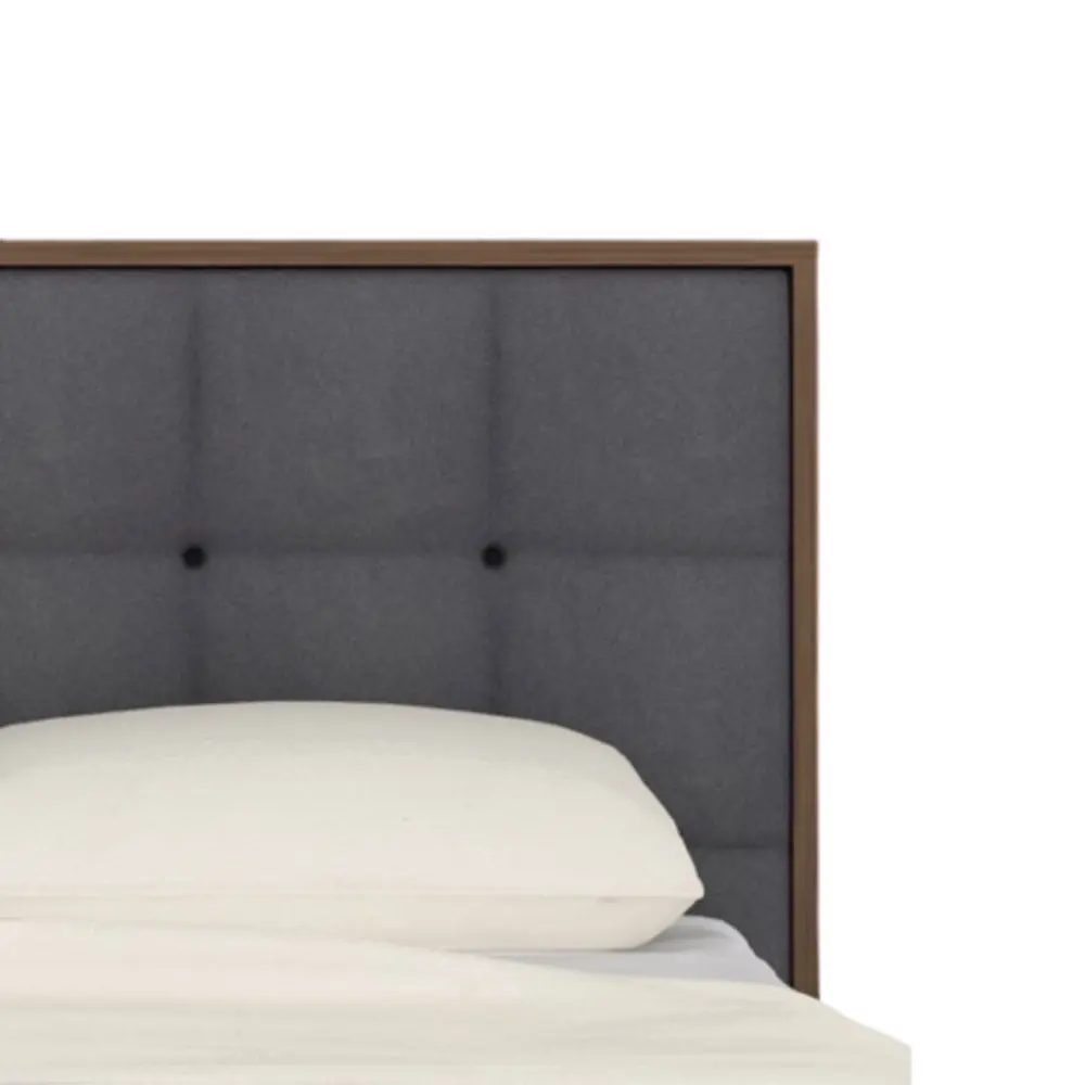 Twenty10 Design Calla Double Bed in Walnut/Grey - Image 6