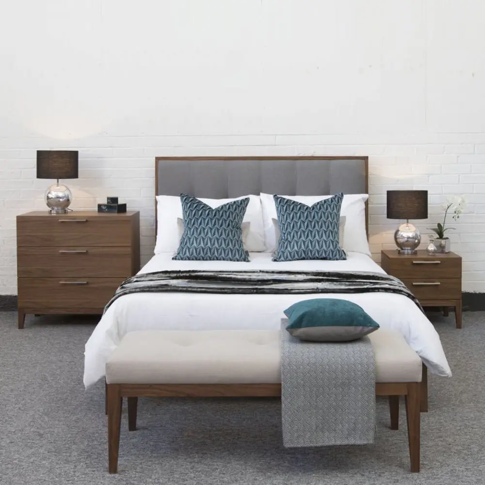 Twenty10 Design Calla Double Bed in Walnut/Grey - Image 8