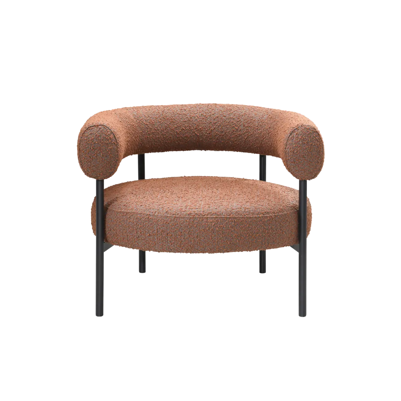 Twenty10 Design Eclipse Occasional Chair in Burnt Orange Boucle