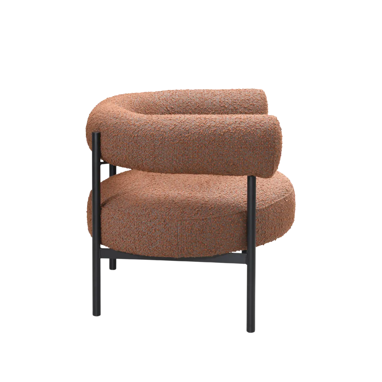 Twenty10 Design Eclipse Occasional Chair in Burnt Orange Boucle - Image 4