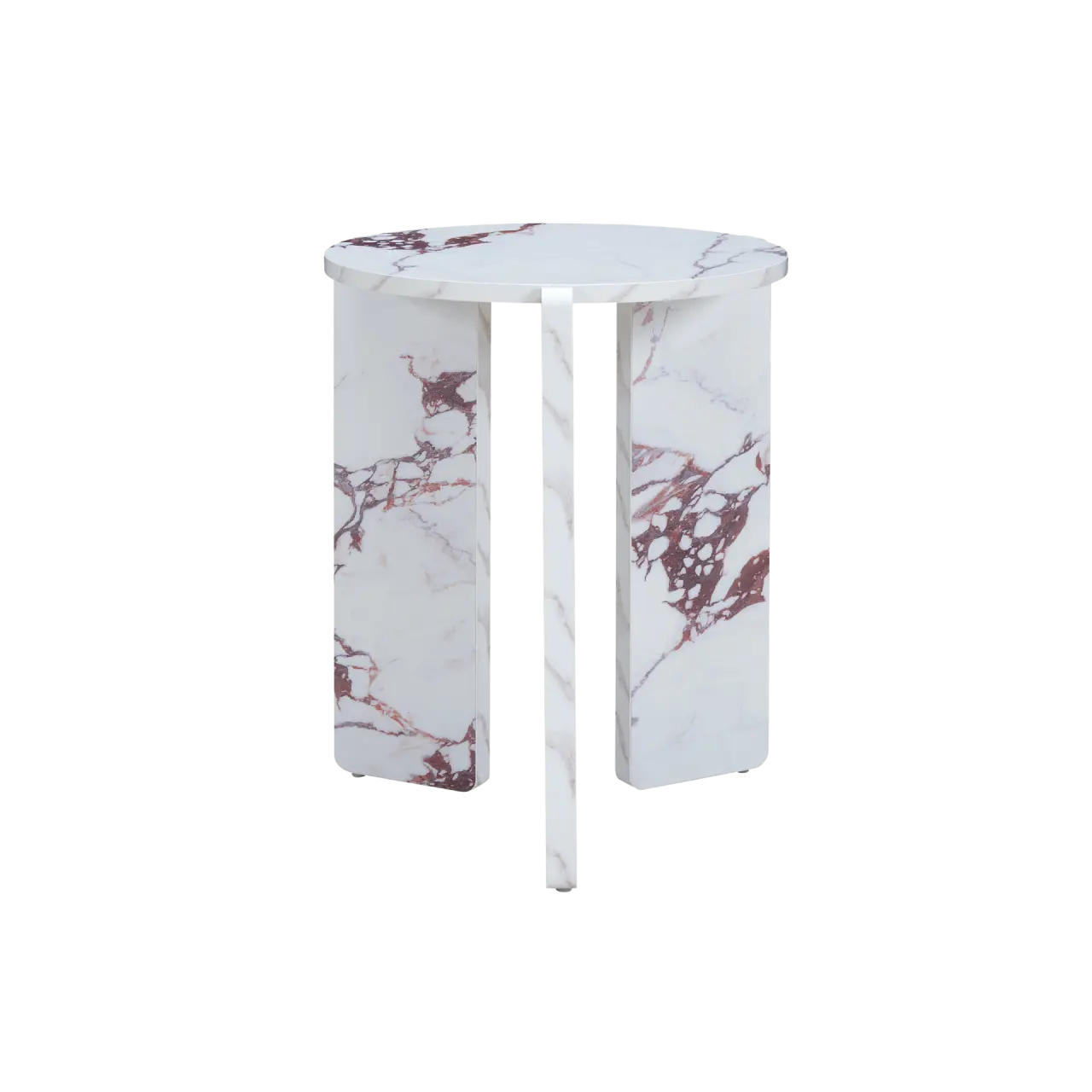 Halo Violetta Marble Side Table – Round & Sculptural