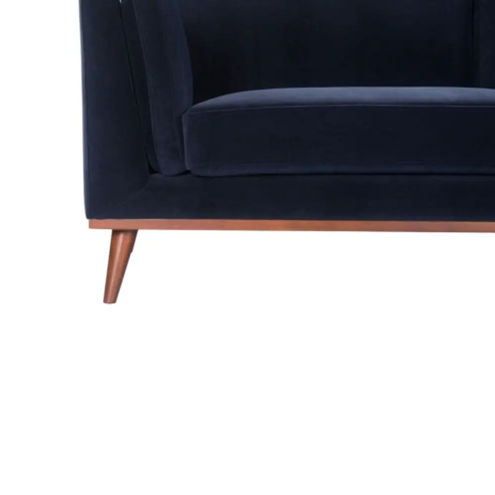 Twenty10 Design Mickey 3 Seat Sofa - Midnight Blue Velvet - Image 7
