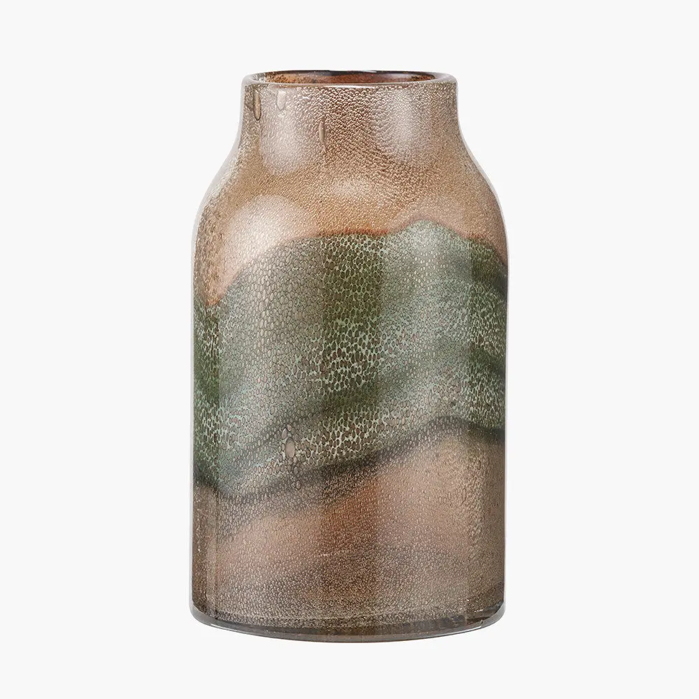 Valtellina Brown and Green Glass Vase - Image 6