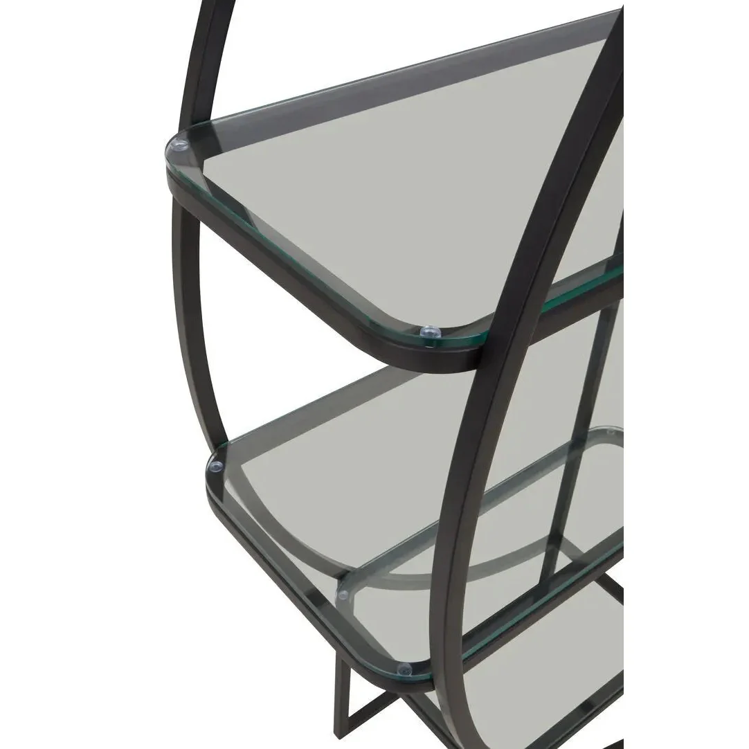Von Left Half Moon Black Shelf Unit - Image 11
