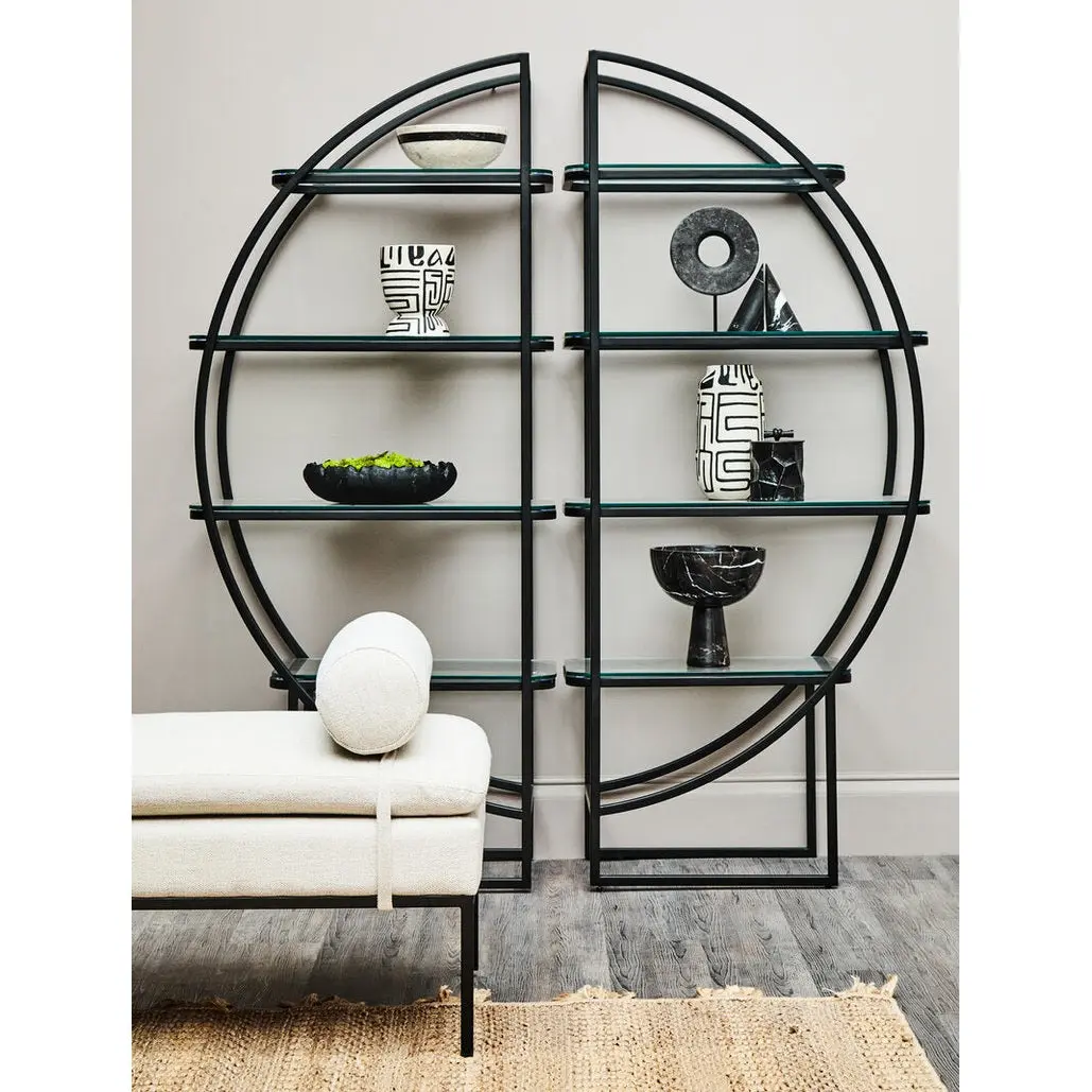 Von Left Half Moon Black Shelf Unit - Image 8