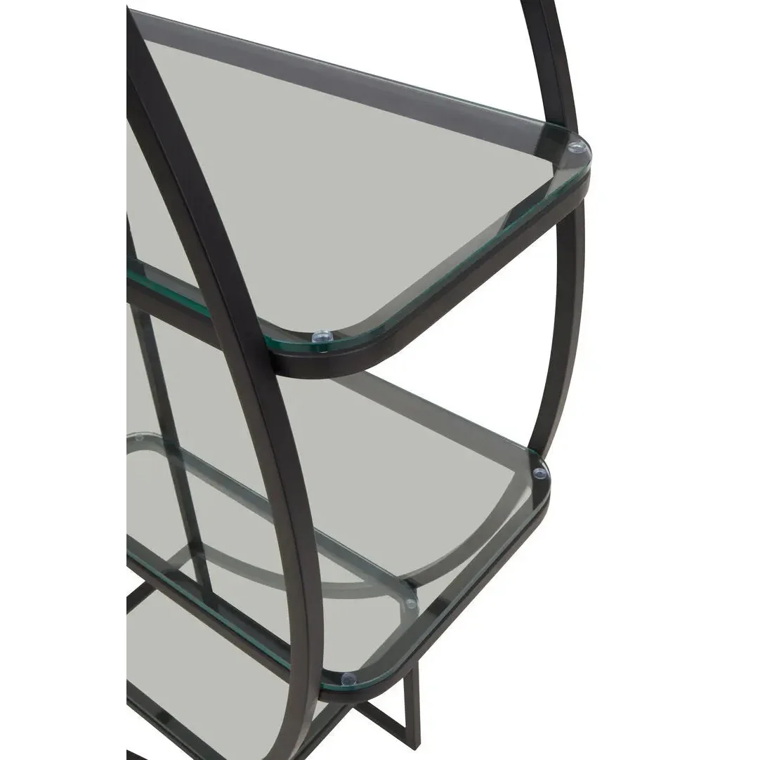 Von Right Half Moon Black Shelf Unit - Image 10