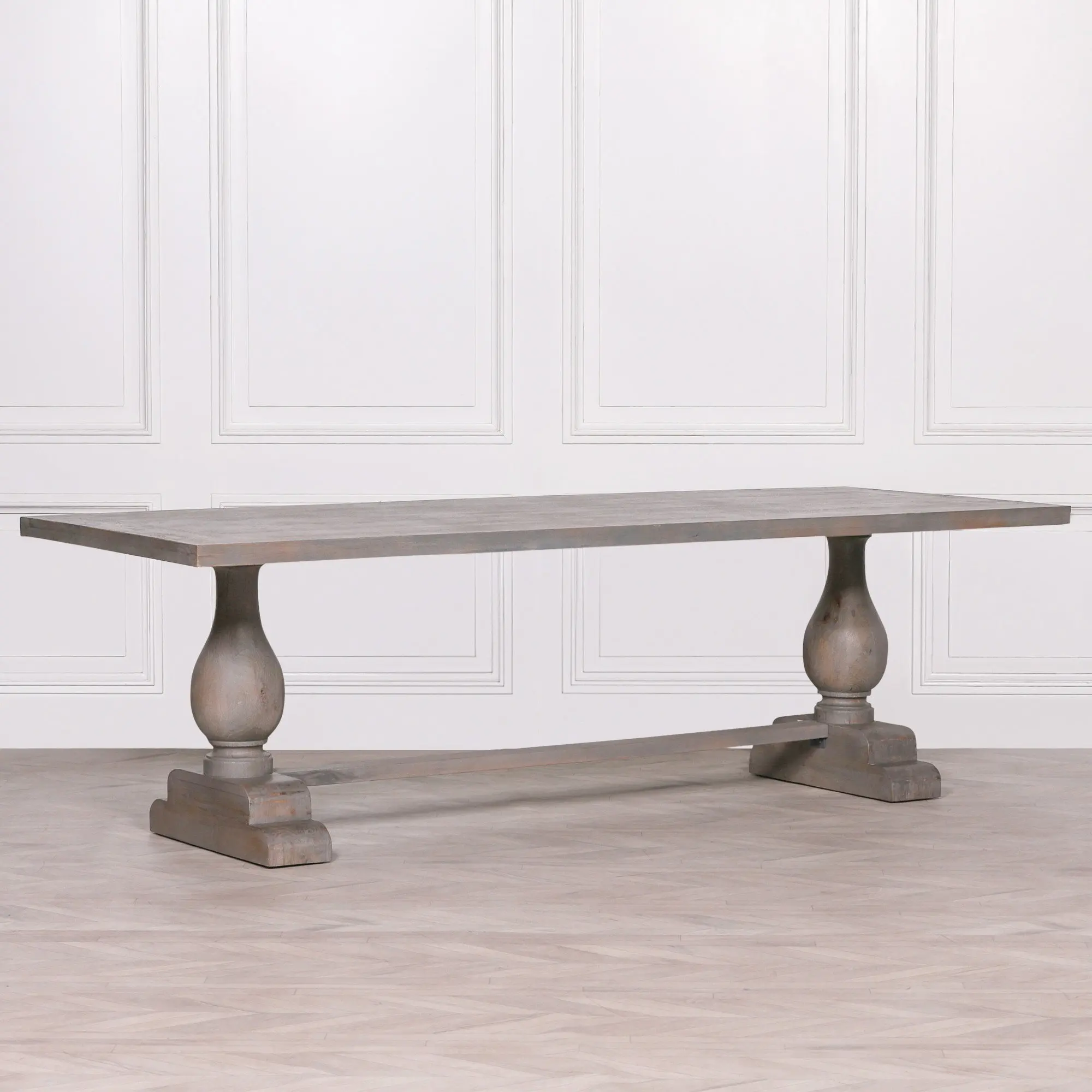 Wooden Rustic Rectangular Dining Table 260cm – Handcrafted Mango Wood Table - Image 6