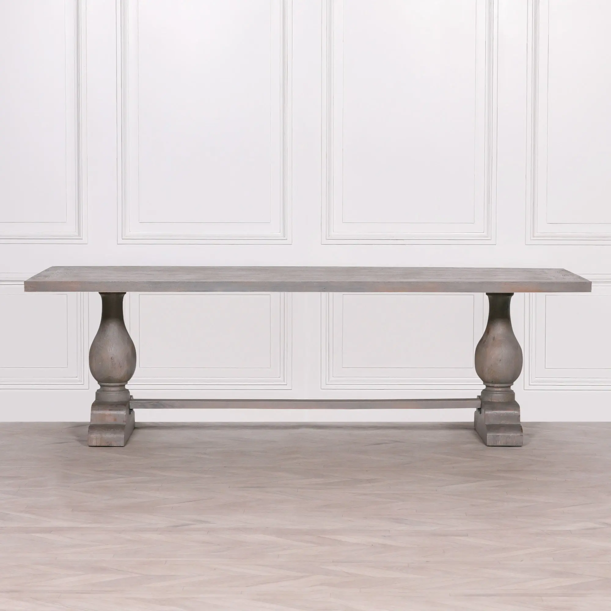 Wooden Rustic Rectangular Dining Table 260cm – Handcrafted Mango Wood Table - Image 7