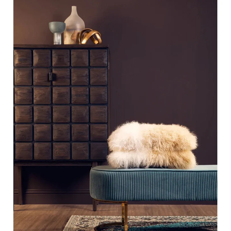 Zamora Green Velvet Ottoman Bench with Gold Legs - Image 14