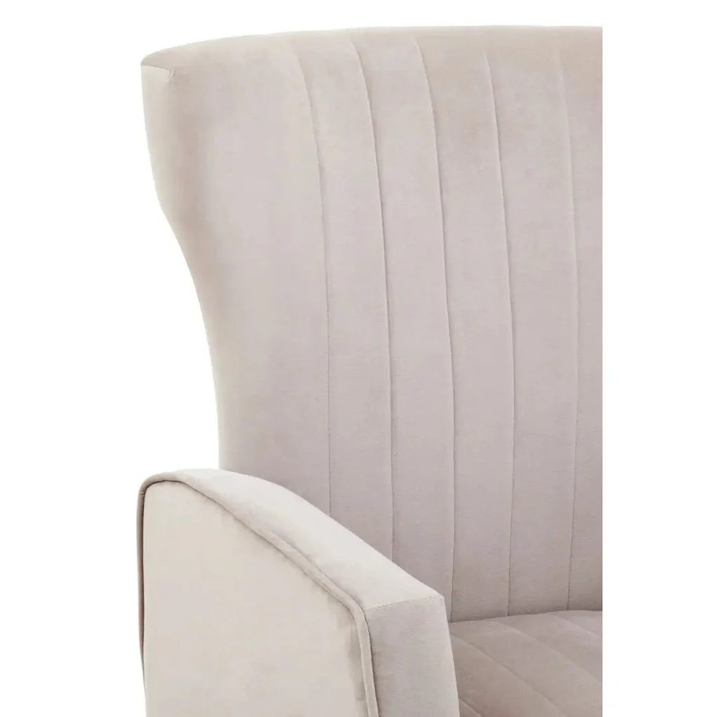 Zamora Mink Velvet Accent Chair with Gold Legs - Image 14